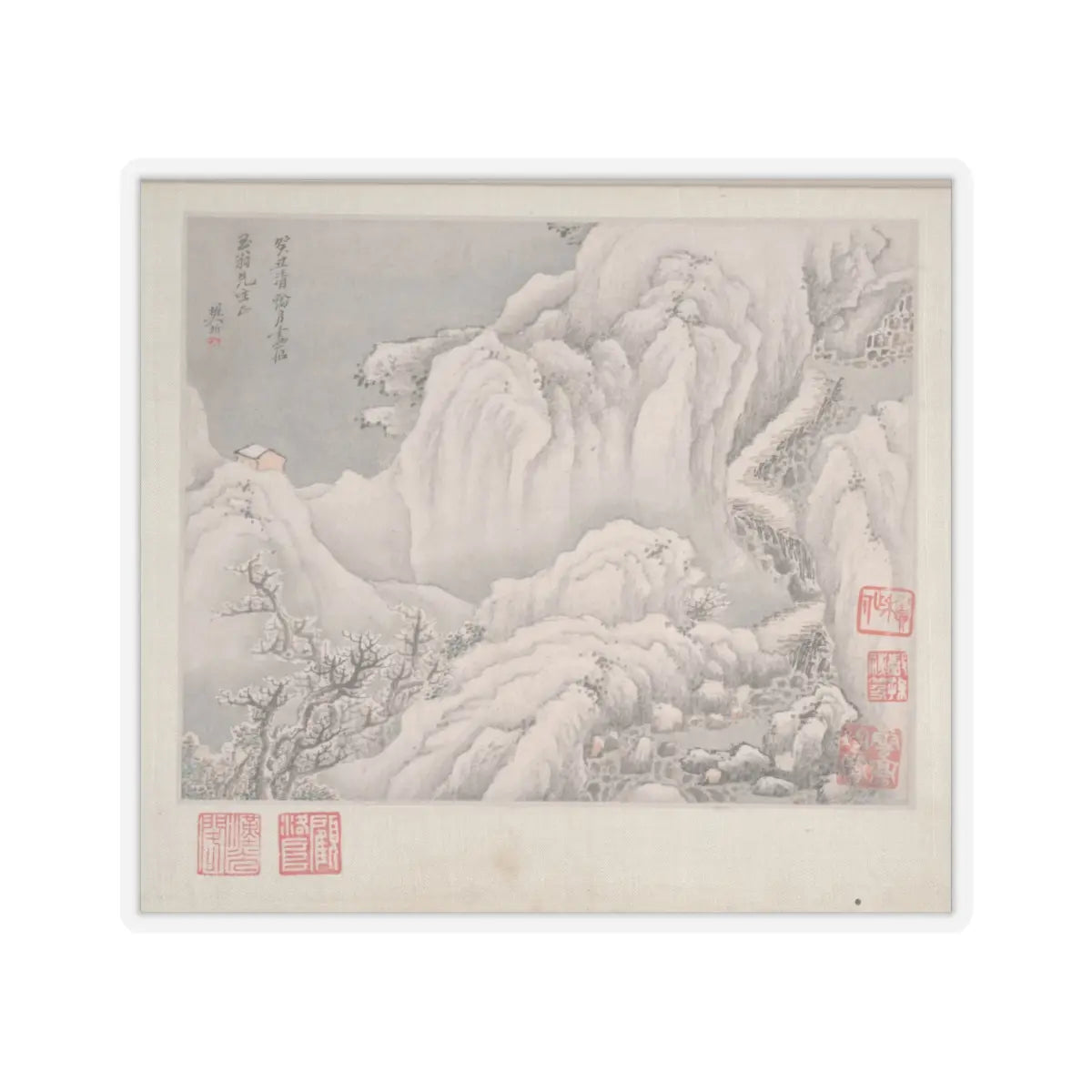 Fan Qi - Landscapes Painted for Yuweng - dated 1673 v8 - STICKER Vinyl Kiss-Cut Decal