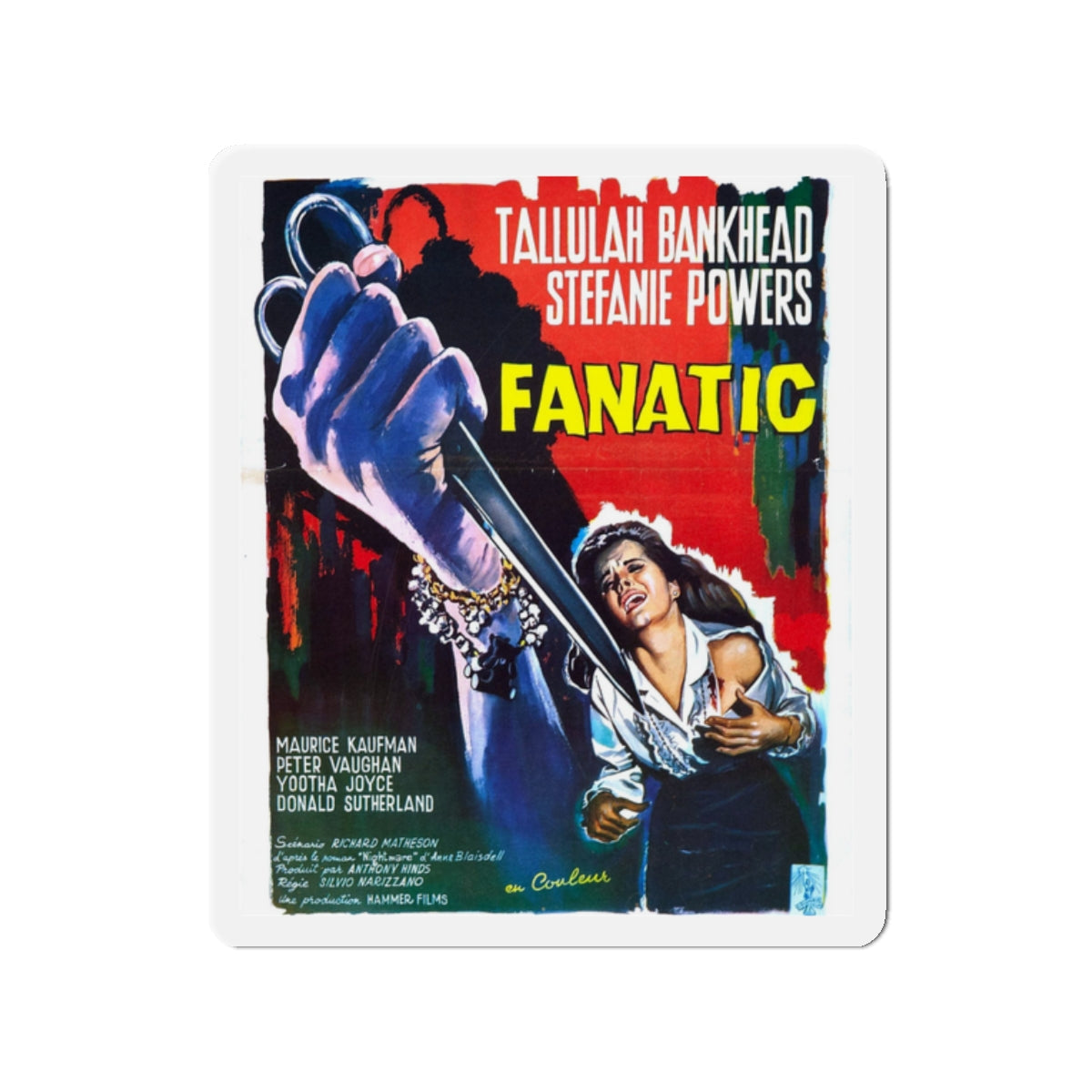 FANATIC (DIE! DIE! MY DARLING!) 1965 Movie Poster - Die-Cut Magnet-2" x 2"-The Sticker Space