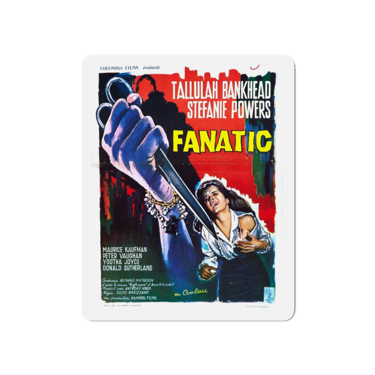 FANATIC (DIE! DIE! MY DARLING!) 1965 Movie Poster - Die-Cut Magnet-5" x 5"-The Sticker Space