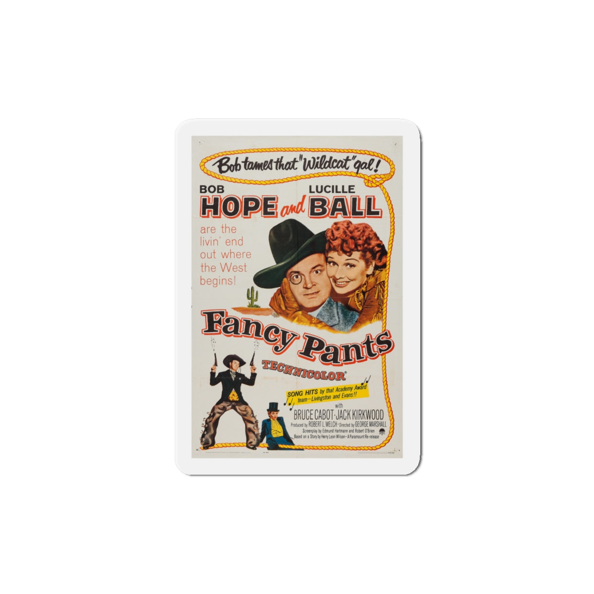 Fancy Pants 1950 Movie Poster Die-Cut Magnet-6 × 6"-The Sticker Space