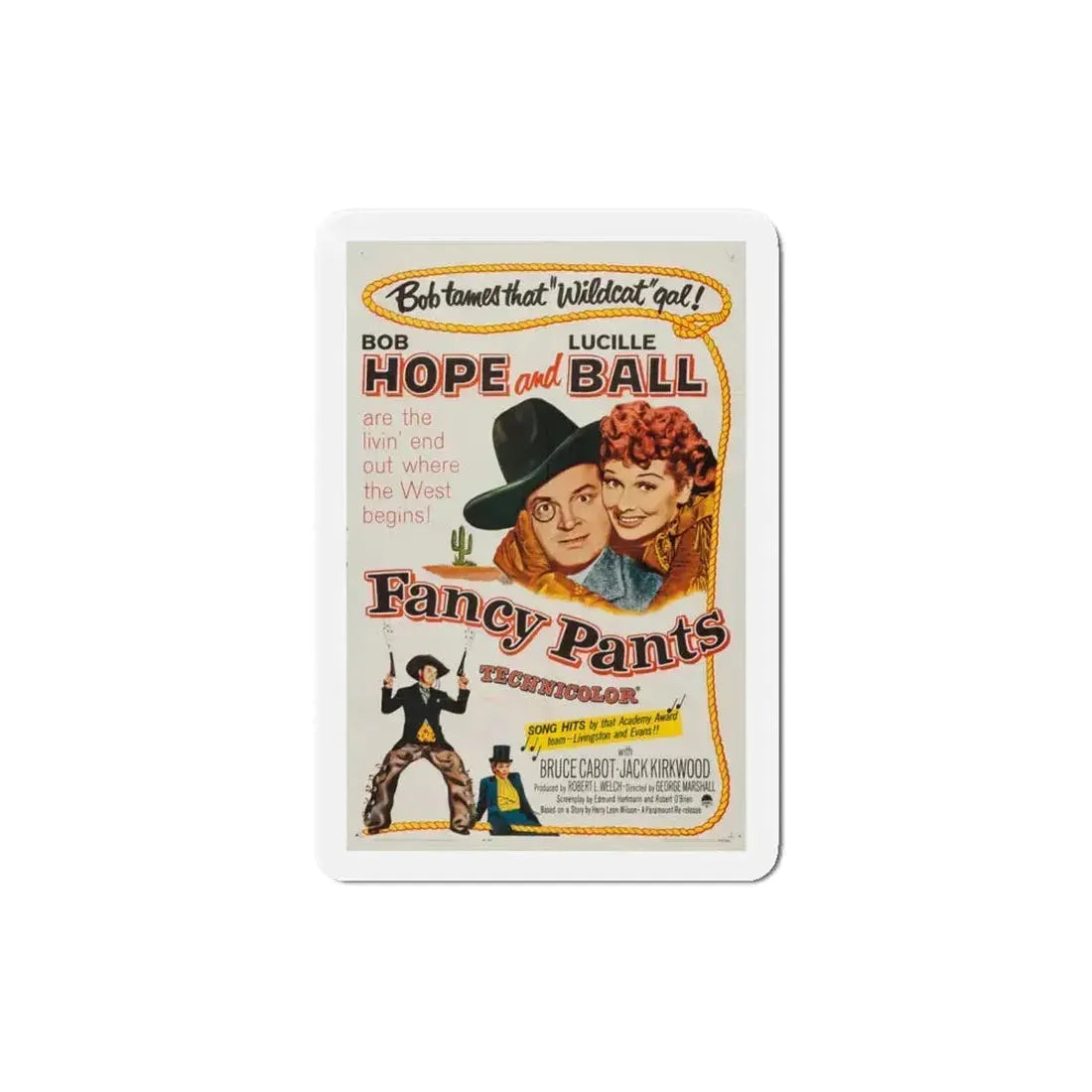 Fancy Pants 1950 Movie Poster Refrigerator Magnet 4 Inch - The Sticker Space