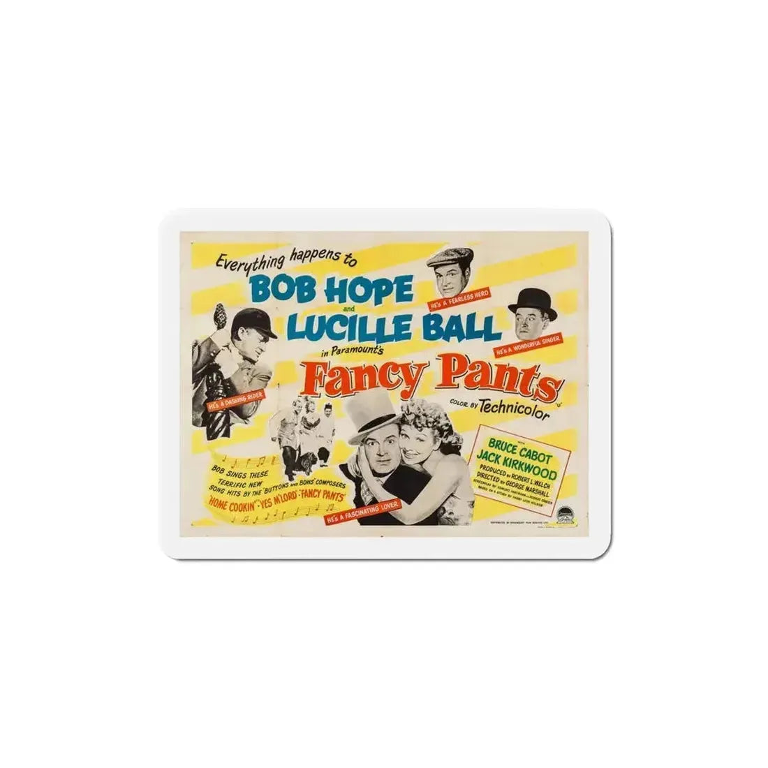 Fancy Pants 1950 v2 Movie Poster Refrigerator Magnet 6 Inch - The Sticker Space