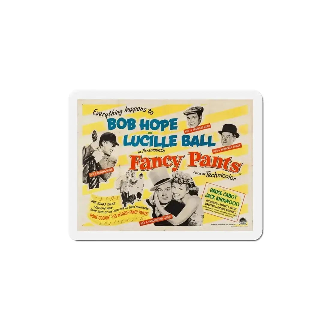 Fancy Pants 1950 v2 Movie Poster Refrigerator Magnet - The Sticker Space
