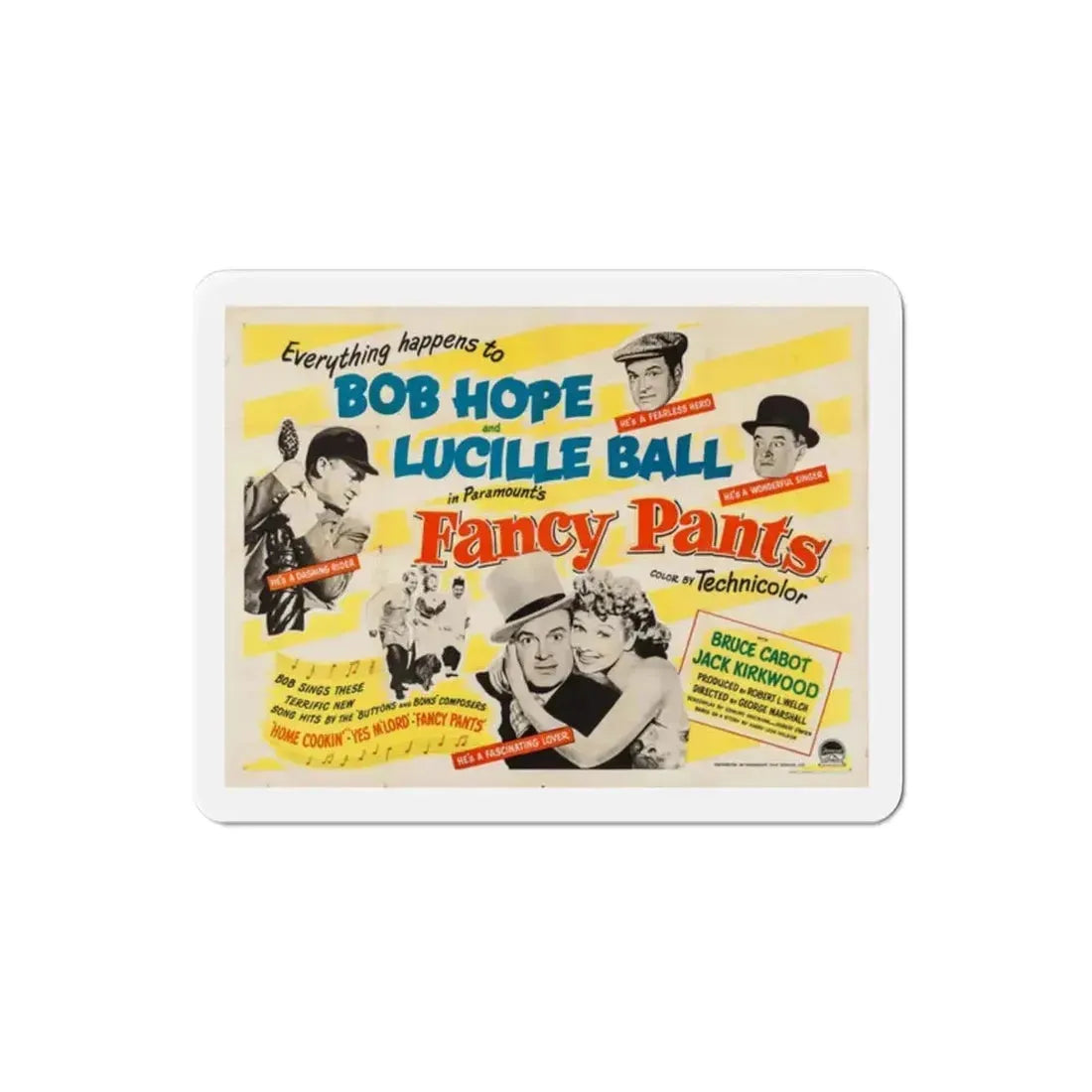 Fancy Pants 1950 v2 Movie Poster Refrigerator Magnet - The Sticker Space