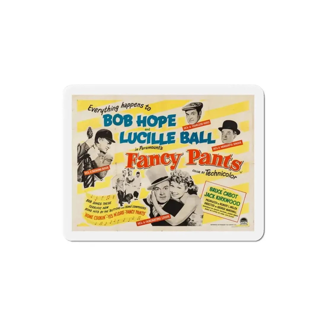 Fancy Pants 1950 v2 Movie Poster Refrigerator Magnet - The Sticker Space
