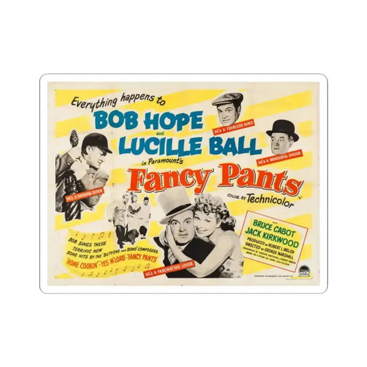 Fancy Pants 1950 v2 Movie Poster - STICKER Vinyl Kiss-Cut Decal 2 Inch White - The Sticker Space