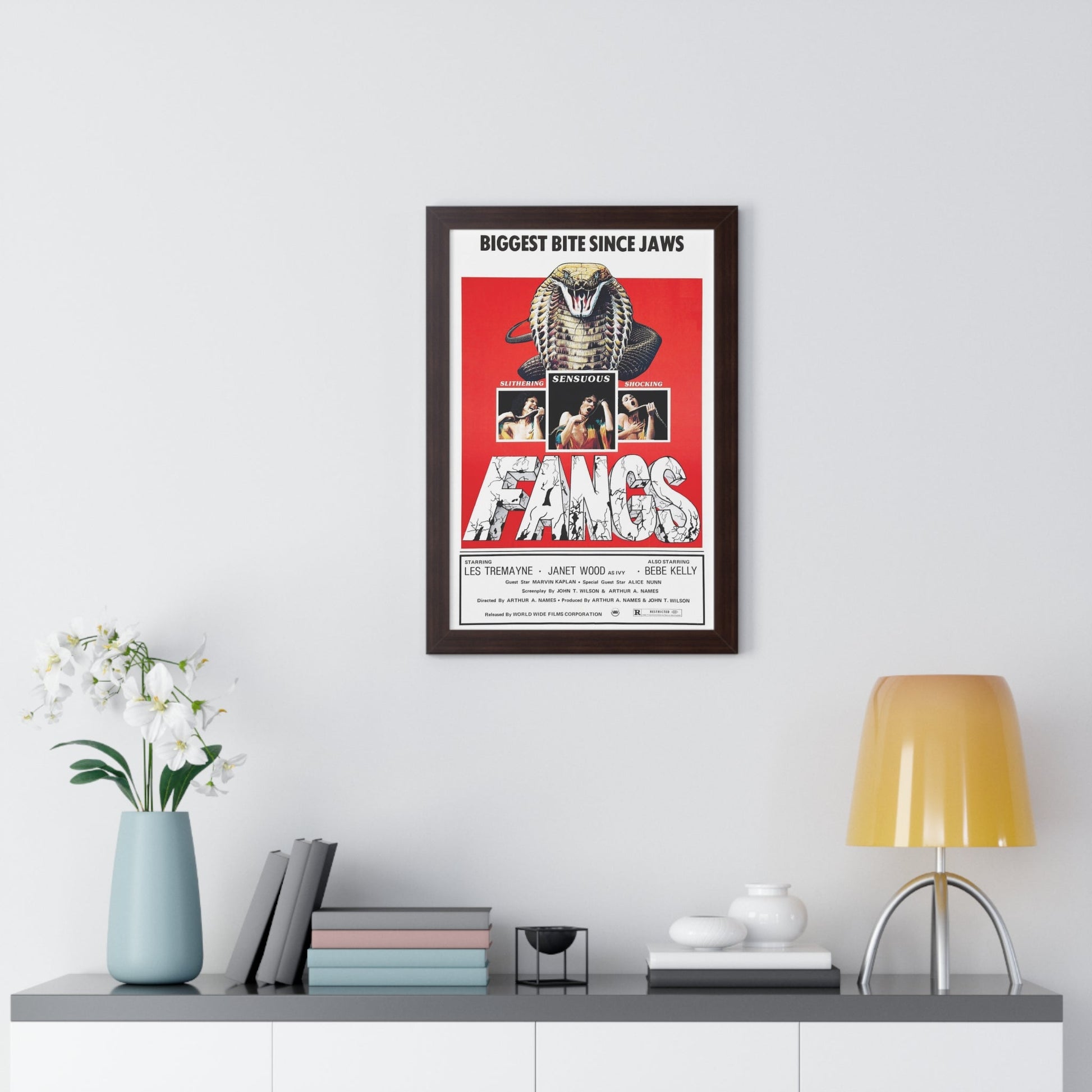 FANGS (SNAKES) 1974 - Framed Movie Poster-The Sticker Space