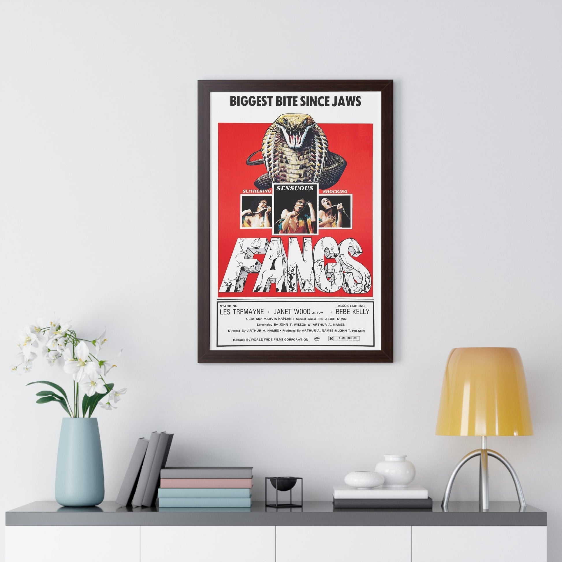 FANGS (SNAKES) 1974 - Framed Movie Poster-The Sticker Space