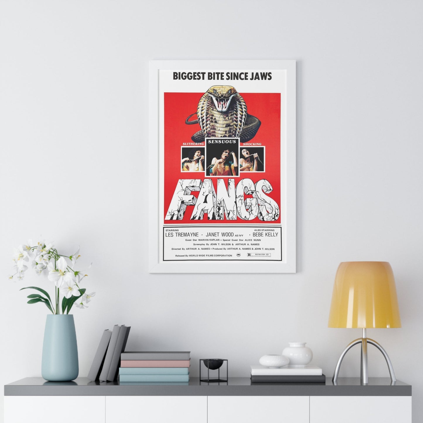 FANGS (SNAKES) 1974 - Framed Movie Poster-The Sticker Space