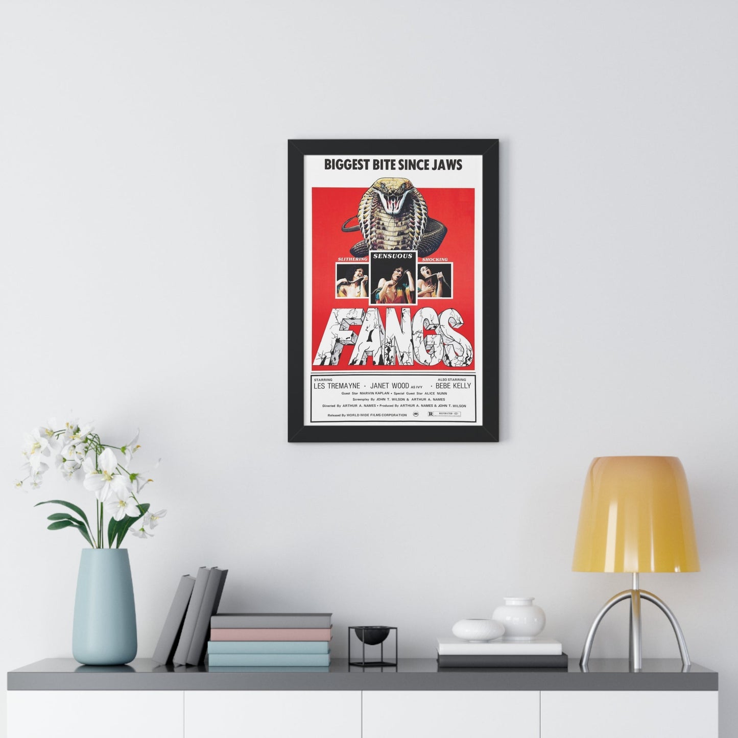 FANGS (SNAKES) 1974 - Framed Movie Poster-The Sticker Space