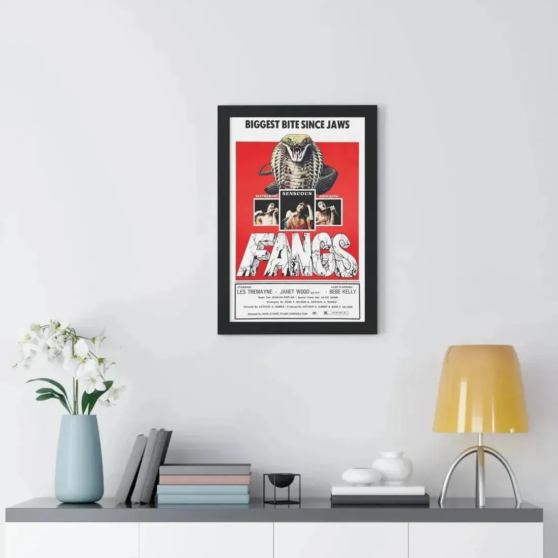 FANGS (SNAKES) 1974 - Framed Movie Poster - The Sticker Space