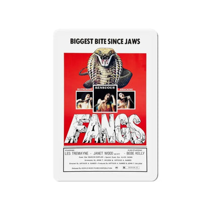 FANGS (SNAKES) 1974 Movie Poster - Refrigerator Magnet 4 Inch - The Sticker Space