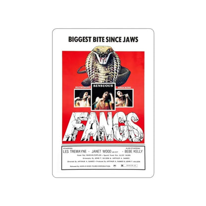 FANGS (SNAKES) 1974 Movie Poster STICKER Vinyl Die-Cut Decal 2 Inch - The Sticker Space