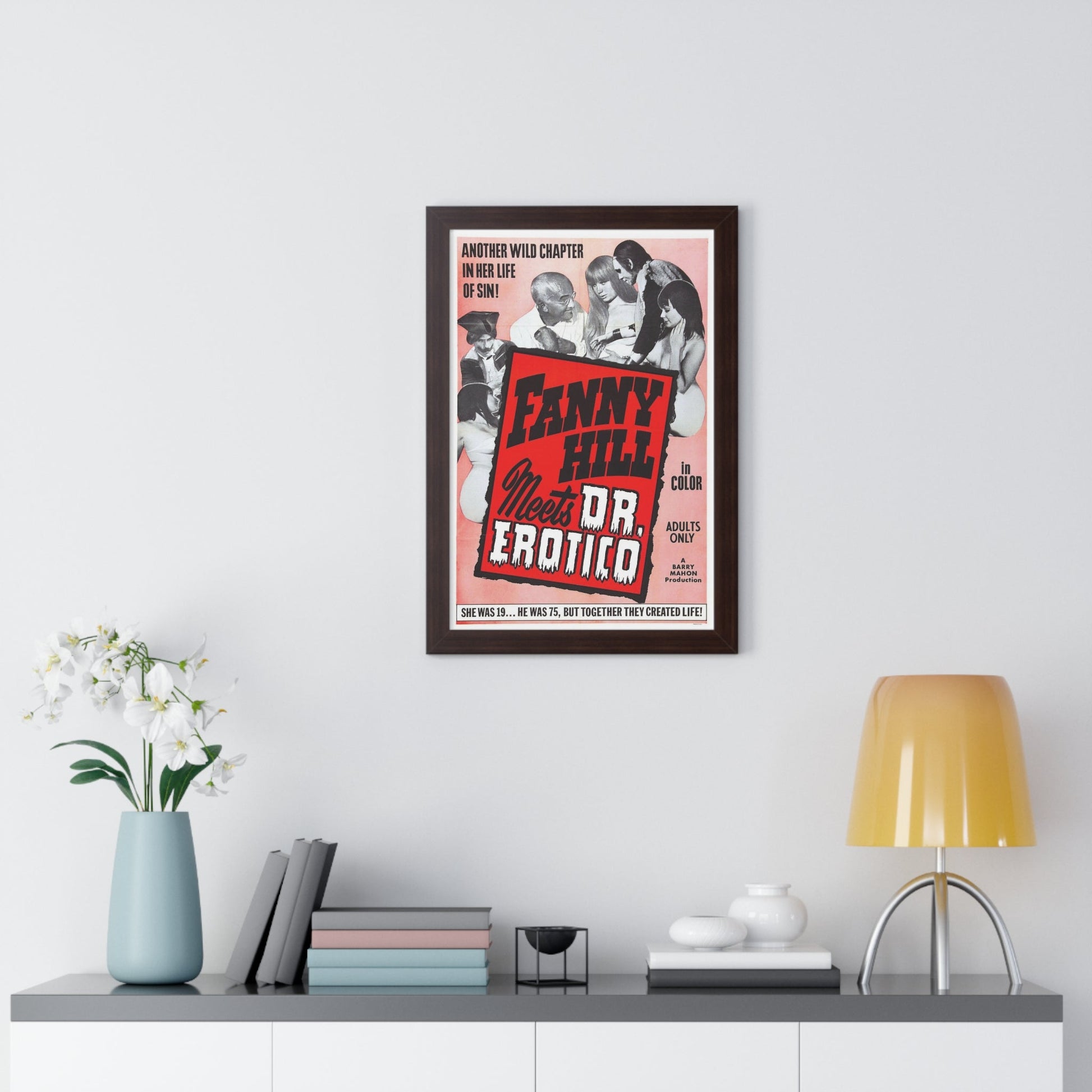 FANNY HILL MEETS DR.EROTICO 1967 - Framed Movie Poster-The Sticker Space