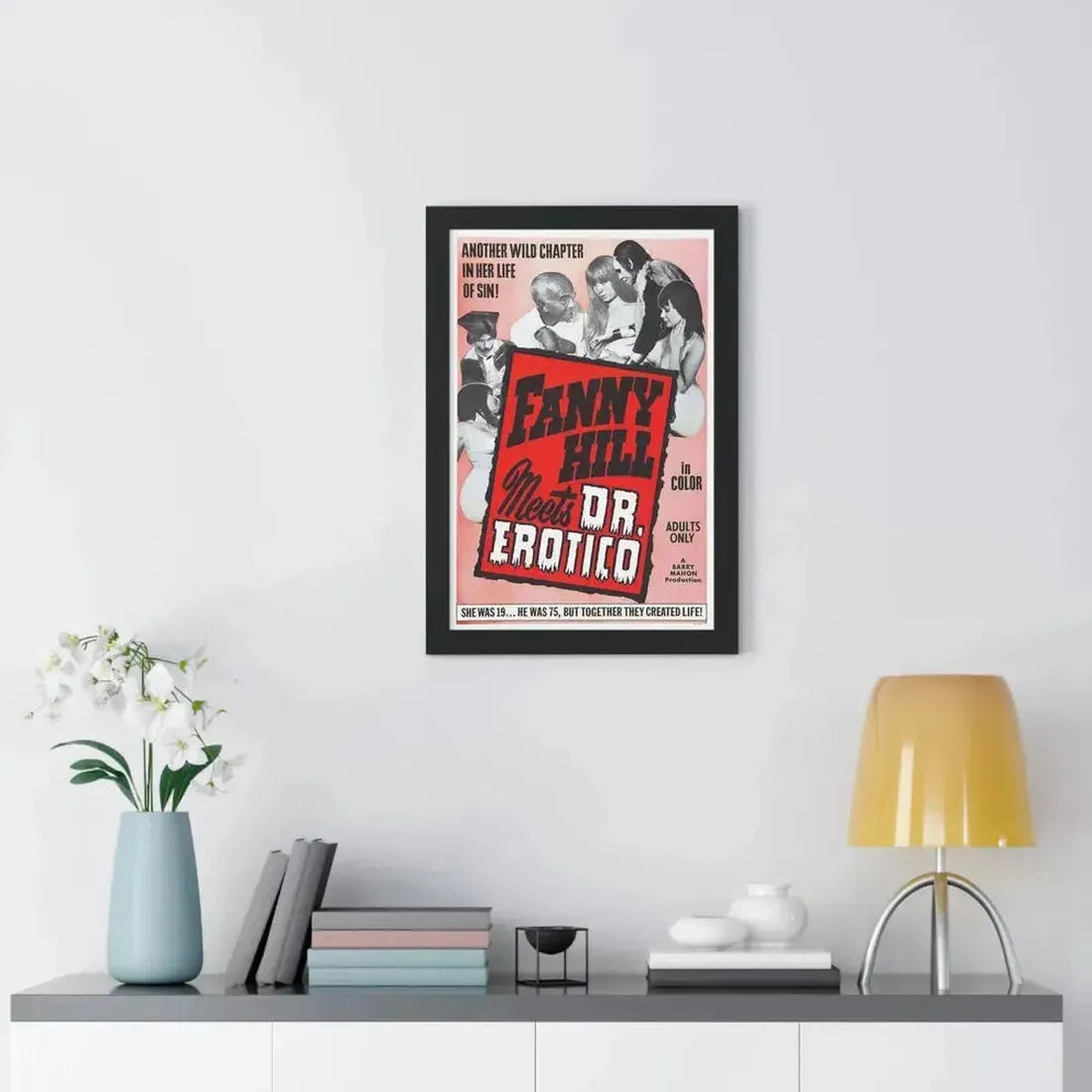 FANNY HILL MEETS DR.EROTICO 1967 - Framed Movie Poster - The Sticker Space