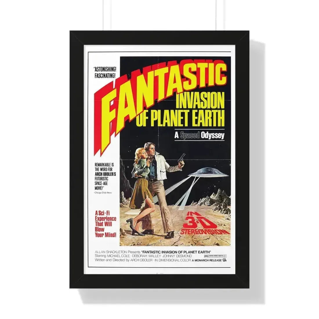 FANTASTIC INVASION OF PLANET EARTH (BUBBLE) 1966 - Framed Movie Poster 16″ x 24″ Black - The Sticker Space