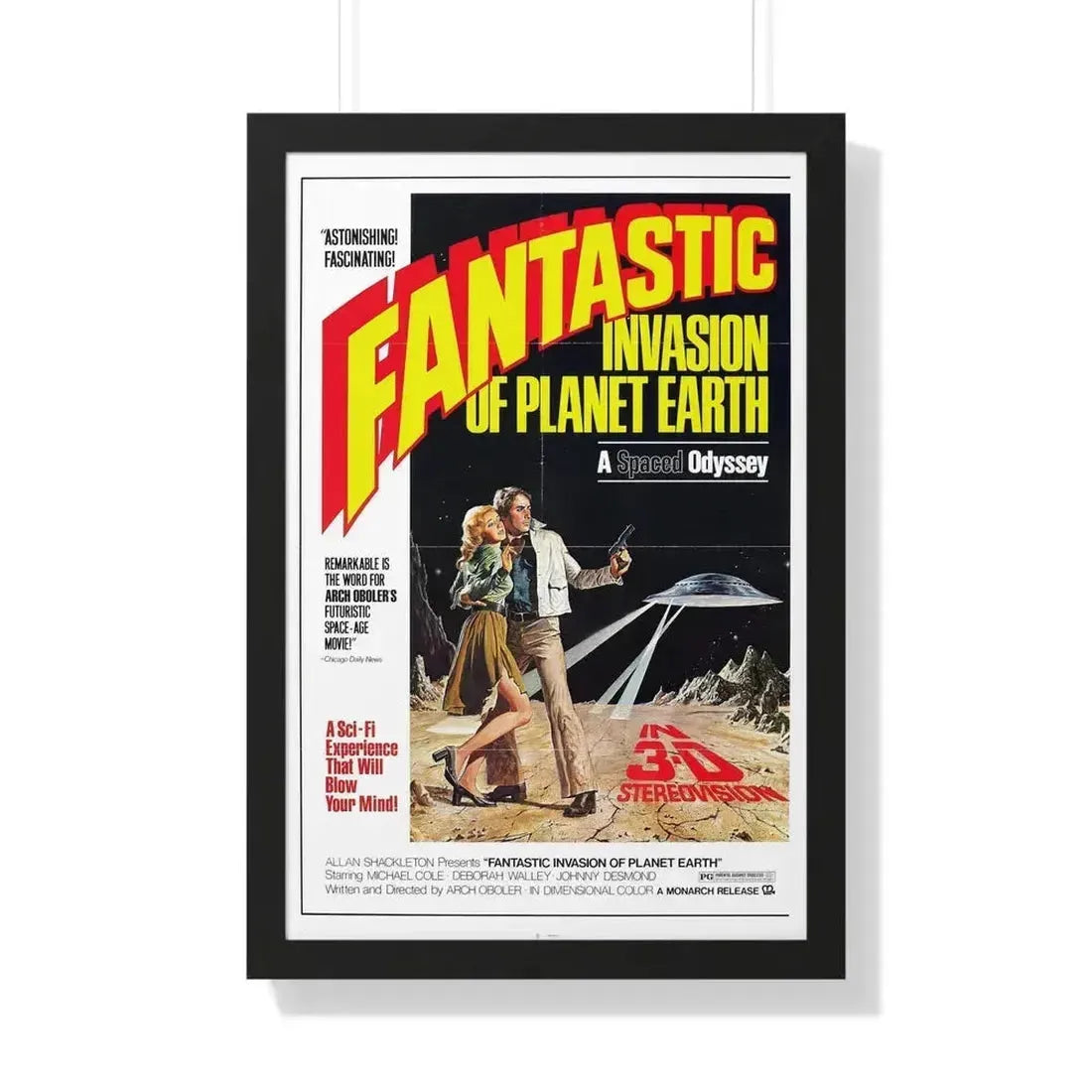 FANTASTIC INVASION OF PLANET EARTH (BUBBLE) 1966 - Framed Movie Poster 20" x 30" Black - The Sticker Space