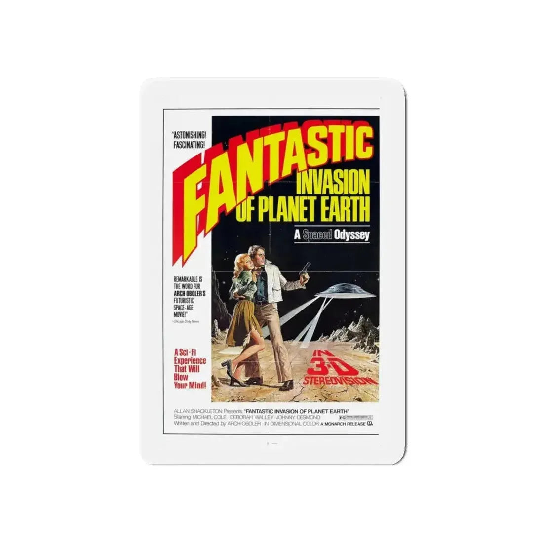 FANTASTIC INVASION OF PLANET EARTH (BUBBLE) 1966 Movie Poster - Refrigerator Magnet - The Sticker Space