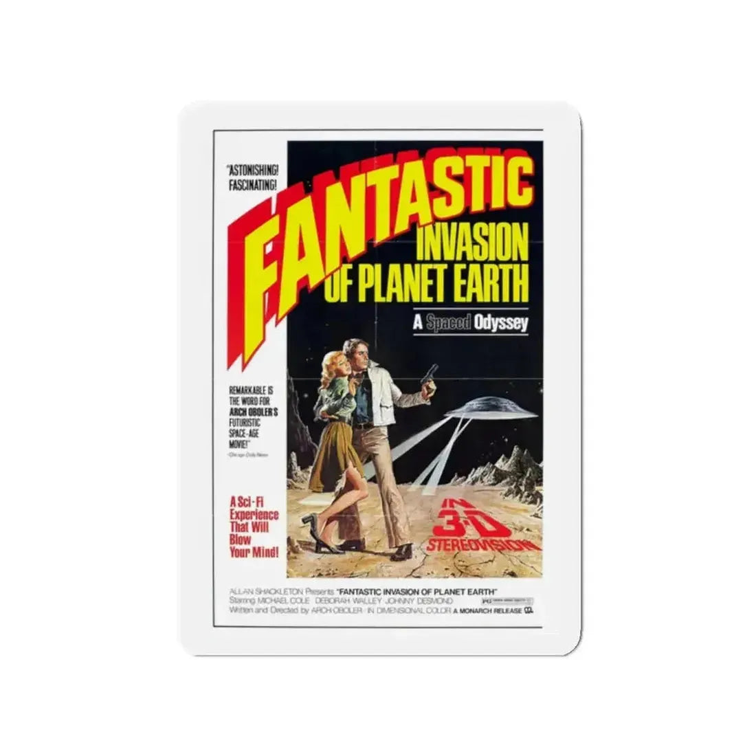 FANTASTIC INVASION OF PLANET EARTH (BUBBLE) 1966 Movie Poster - Refrigerator Magnet - The Sticker Space