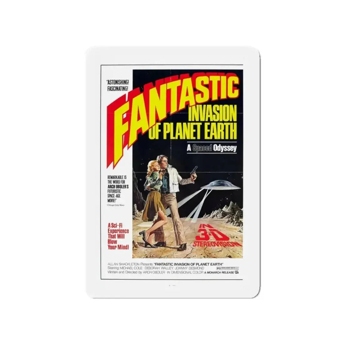 FANTASTIC INVASION OF PLANET EARTH (BUBBLE) 1966 Movie Poster - Refrigerator Magnet - The Sticker Space