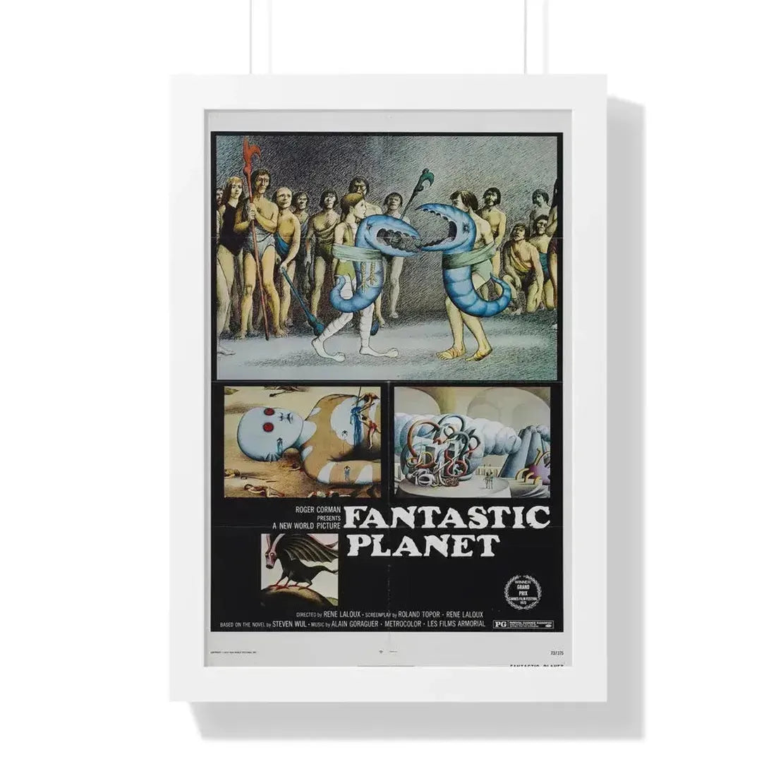 FANTASTIC PLANET 1973 - Framed Movie Poster 16″ x 24″ White - The Sticker Space