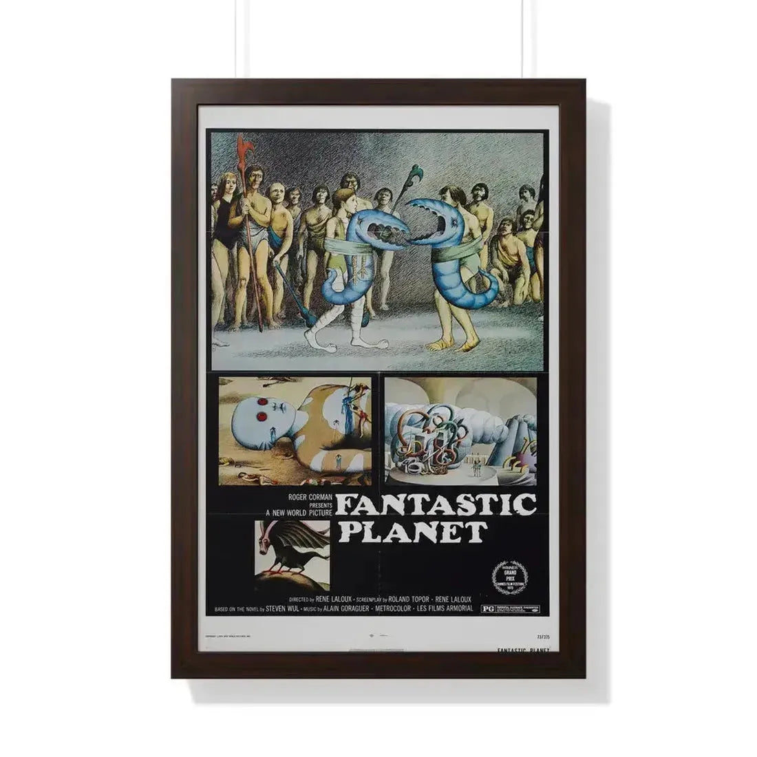 FANTASTIC PLANET 1973 - Framed Movie Poster 20" x 30" Walnut - The Sticker Space