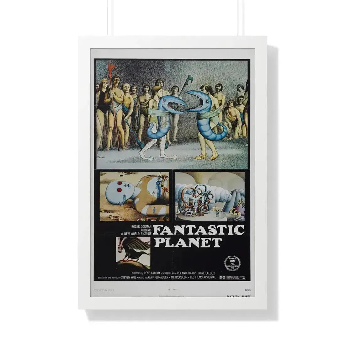 FANTASTIC PLANET 1973 - Framed Movie Poster 20" x 30" White - The Sticker Space