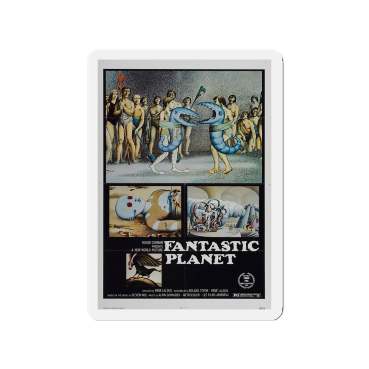 FANTASTIC PLANET 1973 Movie Poster - Die-Cut Magnet-2" x 2"-The Sticker Space