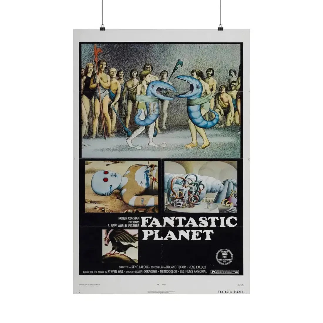 FANTASTIC PLANET 1973 - Paper Movie Poster - The Sticker Space