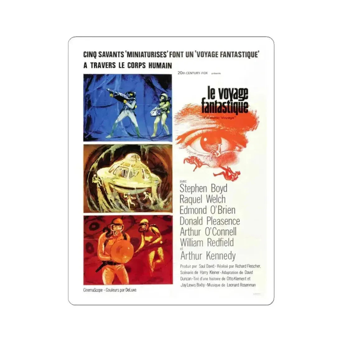 FANTASTIC VOYAGE 1966 Movie Poster - STICKER Vinyl Kiss-Cut Decal 6 Inch White - The Sticker Space