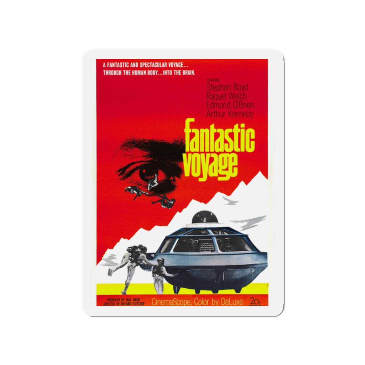 FANTASTIC VOYAGE (2) 1966 Movie Poster - Die-Cut Magnet-2" x 2"-The Sticker Space