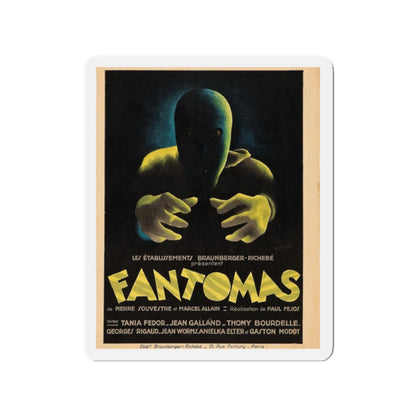 FANTOMAS 1964 Movie Poster - Die-Cut Magnet-2" x 2"-The Sticker Space