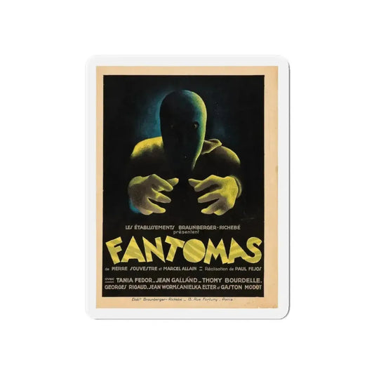 FANTOMAS 1964 Movie Poster - Refrigerator Magnet 6 Inch - The Sticker Space