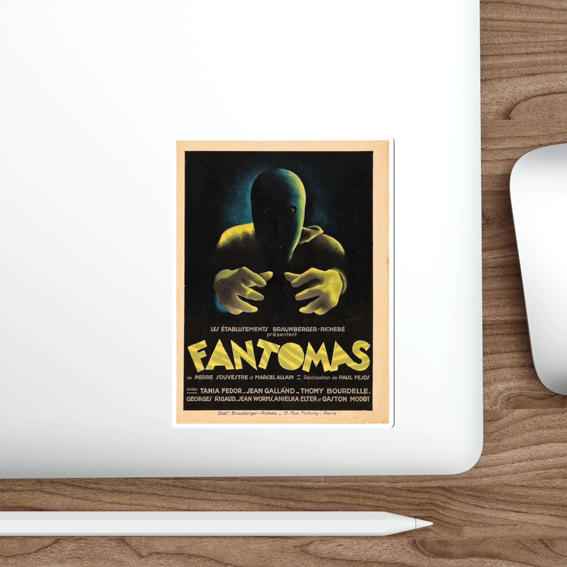 FANTOMAS 1964 Movie Poster STICKER Vinyl Die-Cut Decal-The Sticker Space