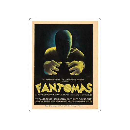 FANTOMAS 1964 Movie Poster STICKER Vinyl Die-Cut Decal 2 Inch - The Sticker Space