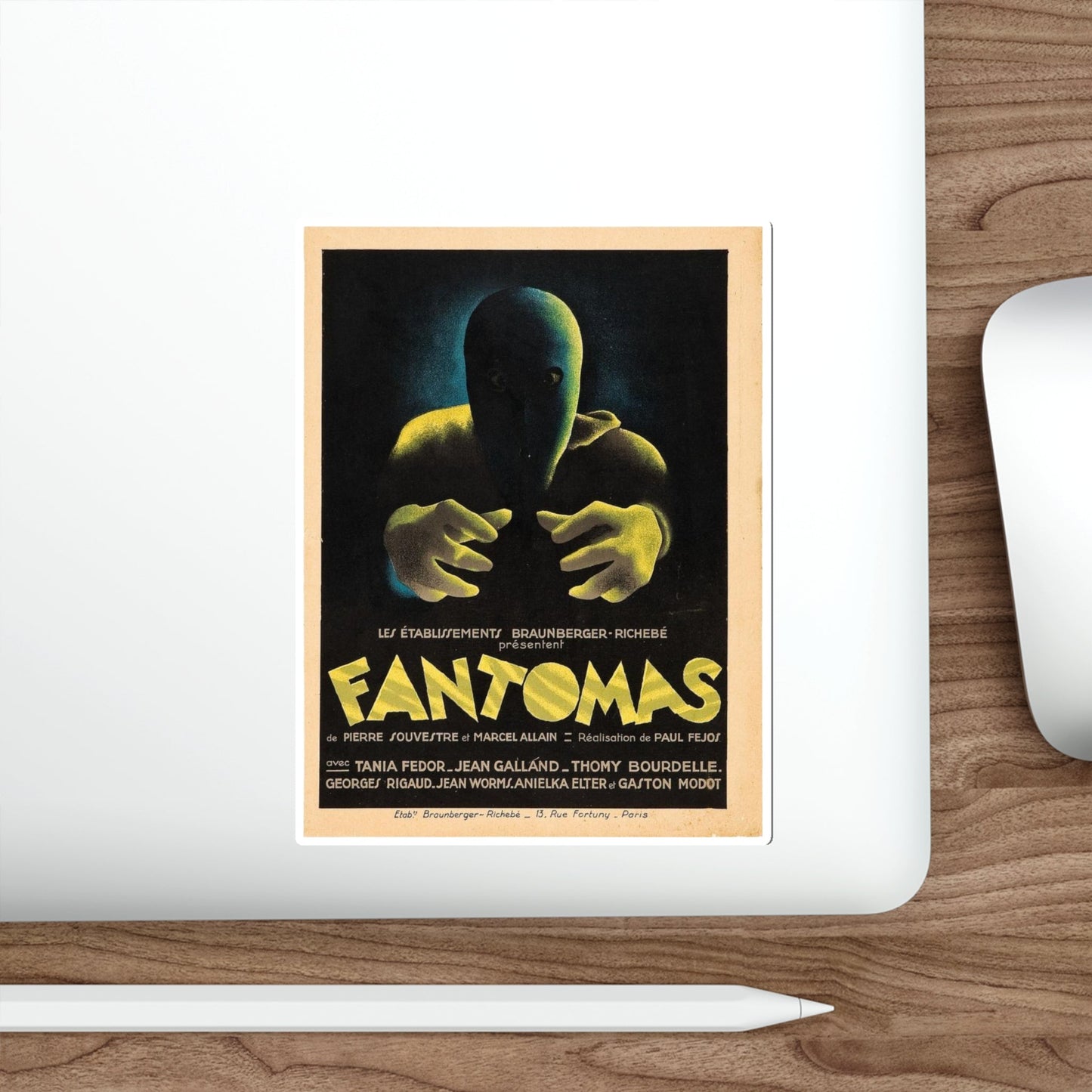 FANTOMAS 1964 Movie Poster STICKER Vinyl Die-Cut Decal-The Sticker Space