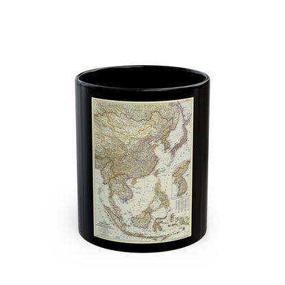 Far East (1952) (Map) Black Coffee Mug-11oz-The Sticker Space