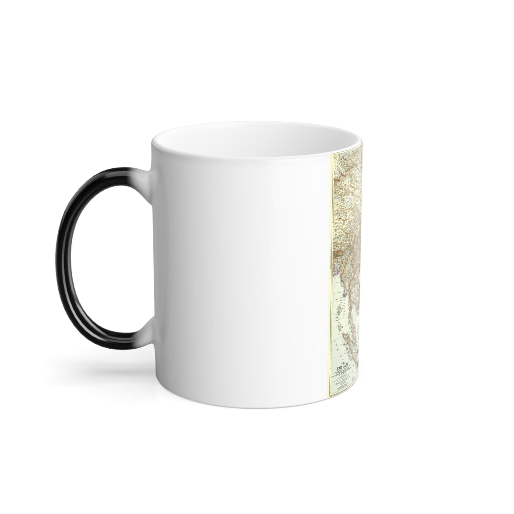 Far East (1952) (Map) Color Changing Mug 11oz-11oz-The Sticker Space