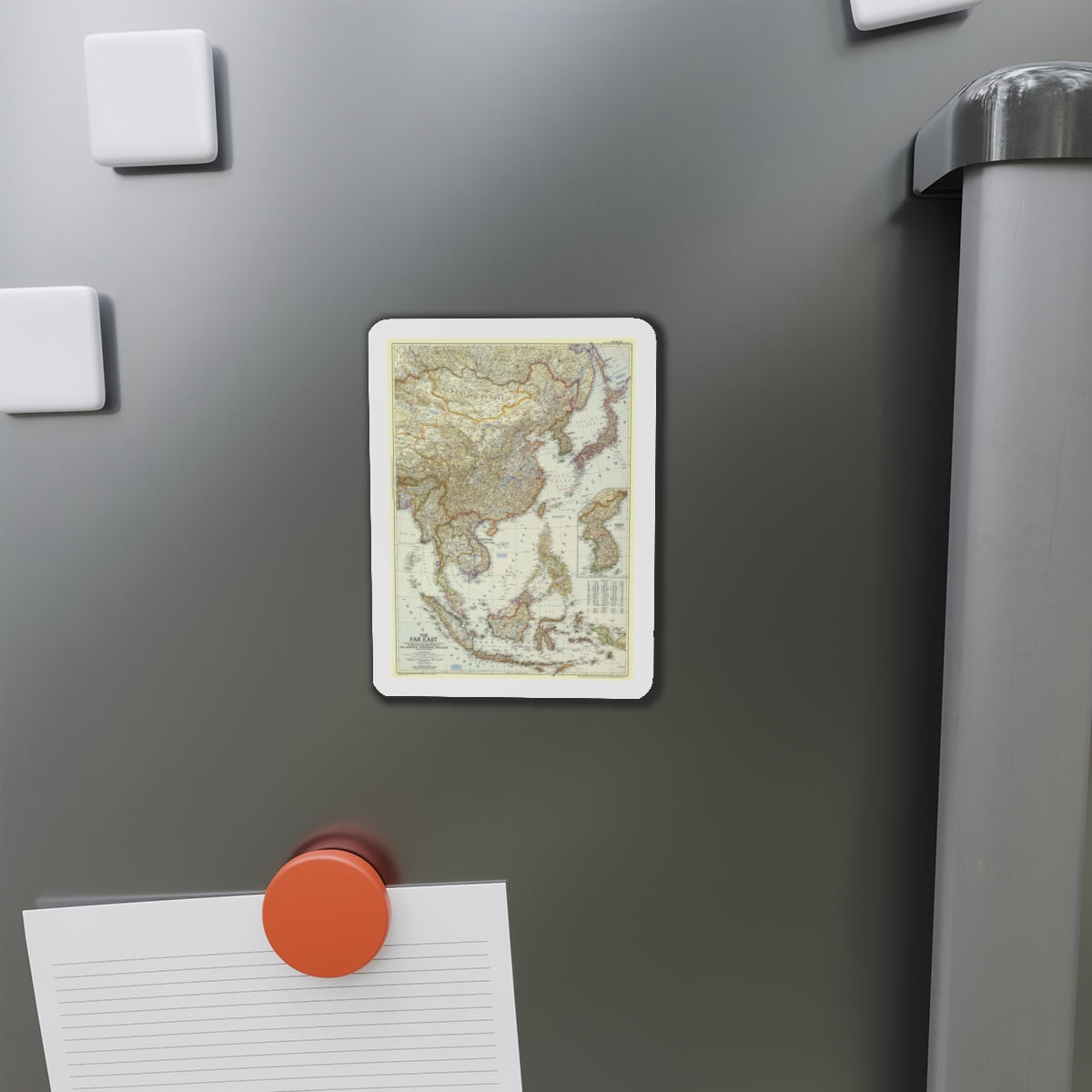 Far East (1952) (Map) Refrigerator Magnet-The Sticker Space