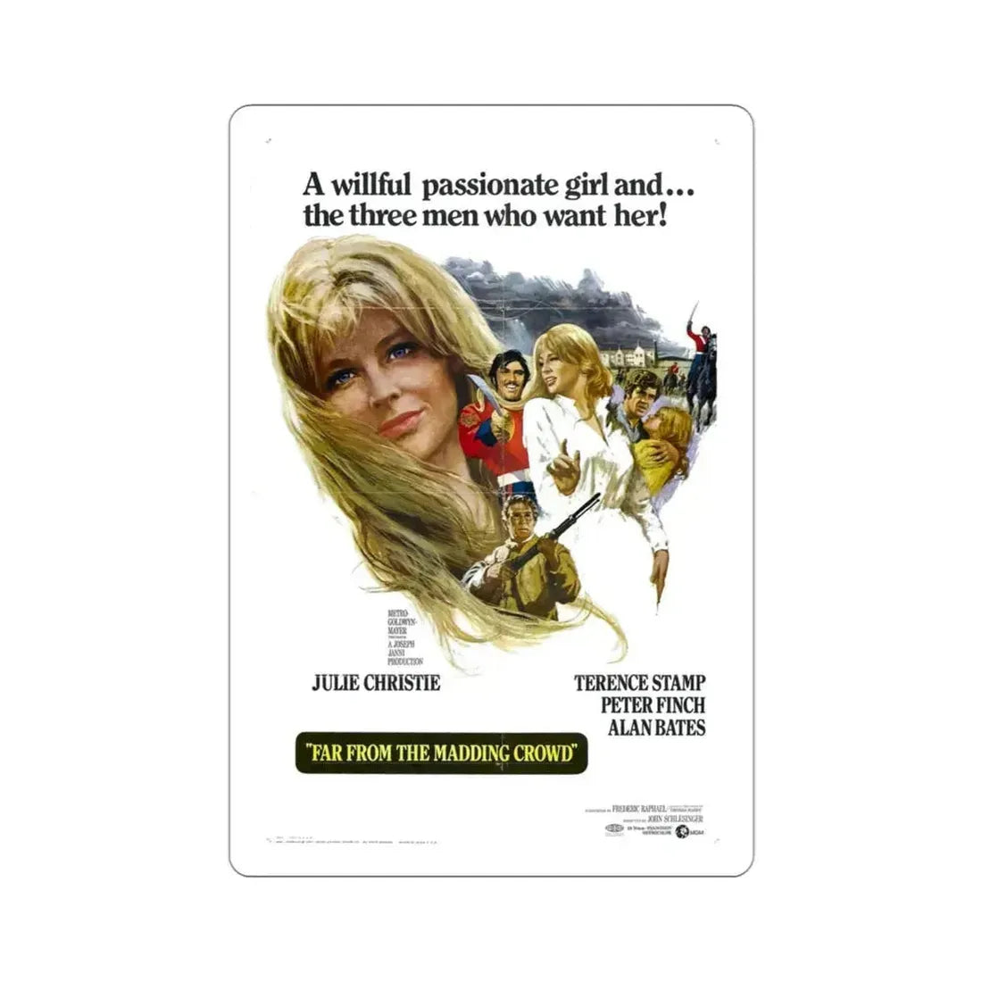 Far from the Madding Crowd 1967 Movie Poster STICKER Vinyl Die-Cut Decal 3 Inch - The Sticker Space