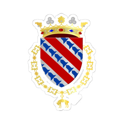 Farciennes wapen (Belgium) (Coat of Arms) STICKER Vinyl Kiss-Cut Decal 6 Inch White - The Sticker Space