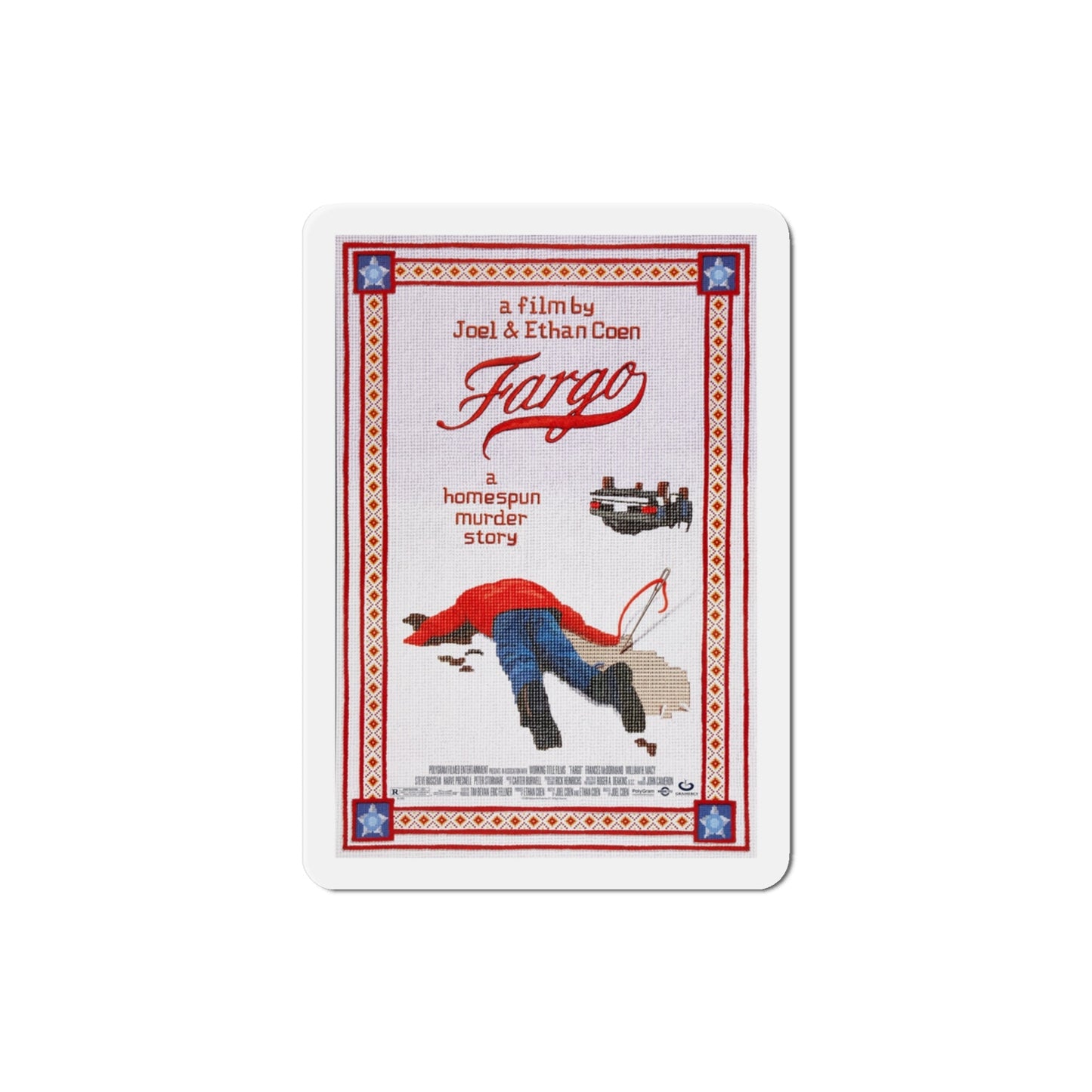 Fargo 1996 Movie Poster Die-Cut Magnet-3" x 3"-The Sticker Space