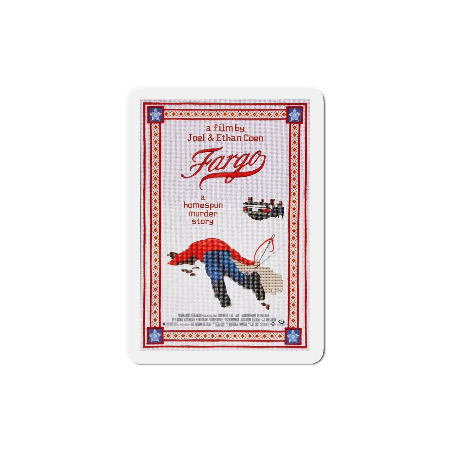 Fargo 1996 Movie Poster Die-Cut Magnet-4" x 4"-The Sticker Space