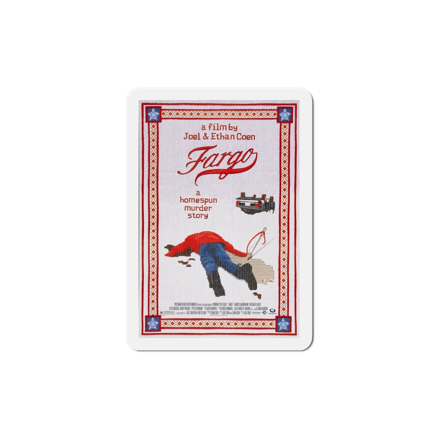 Fargo 1996 Movie Poster Die-Cut Magnet-6 Inch-The Sticker Space