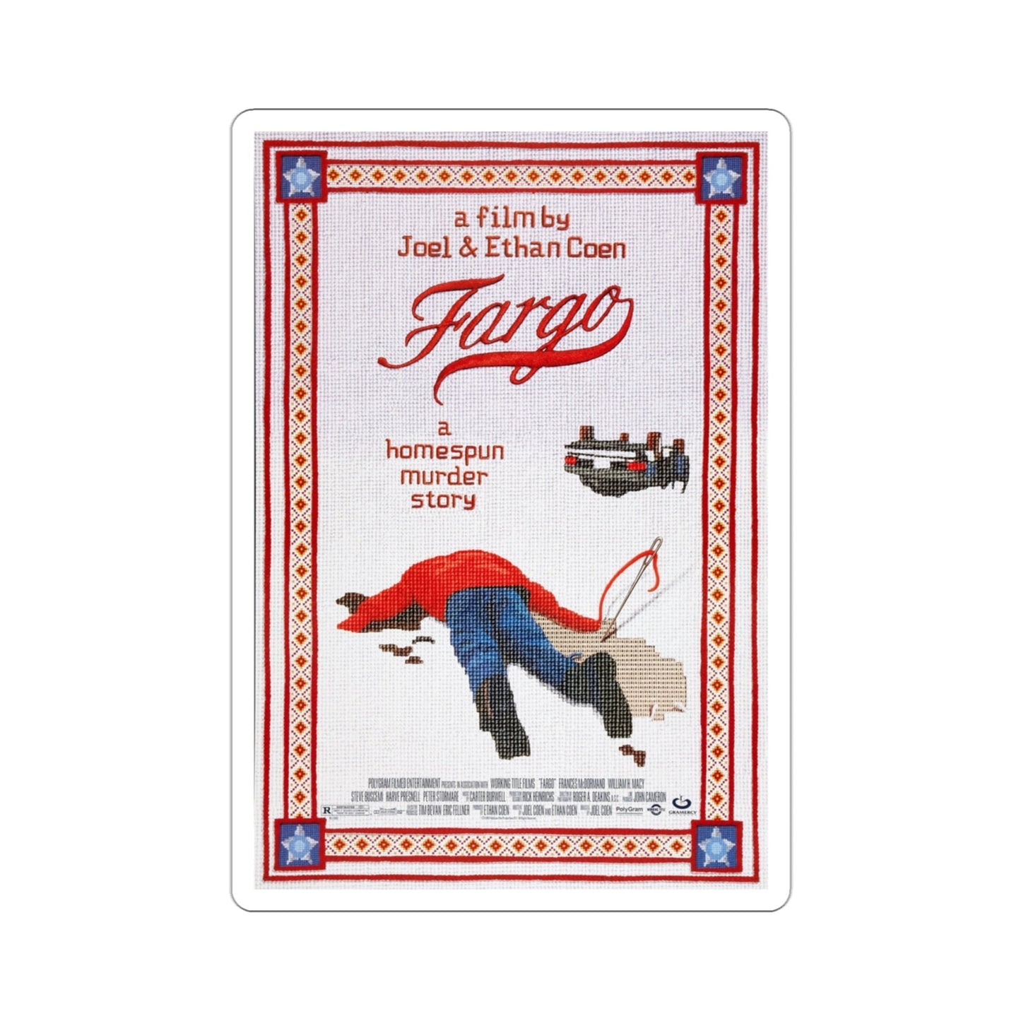 Fargo 1996 Movie Poster STICKER Vinyl Die-Cut Decal-3 Inch-The Sticker Space