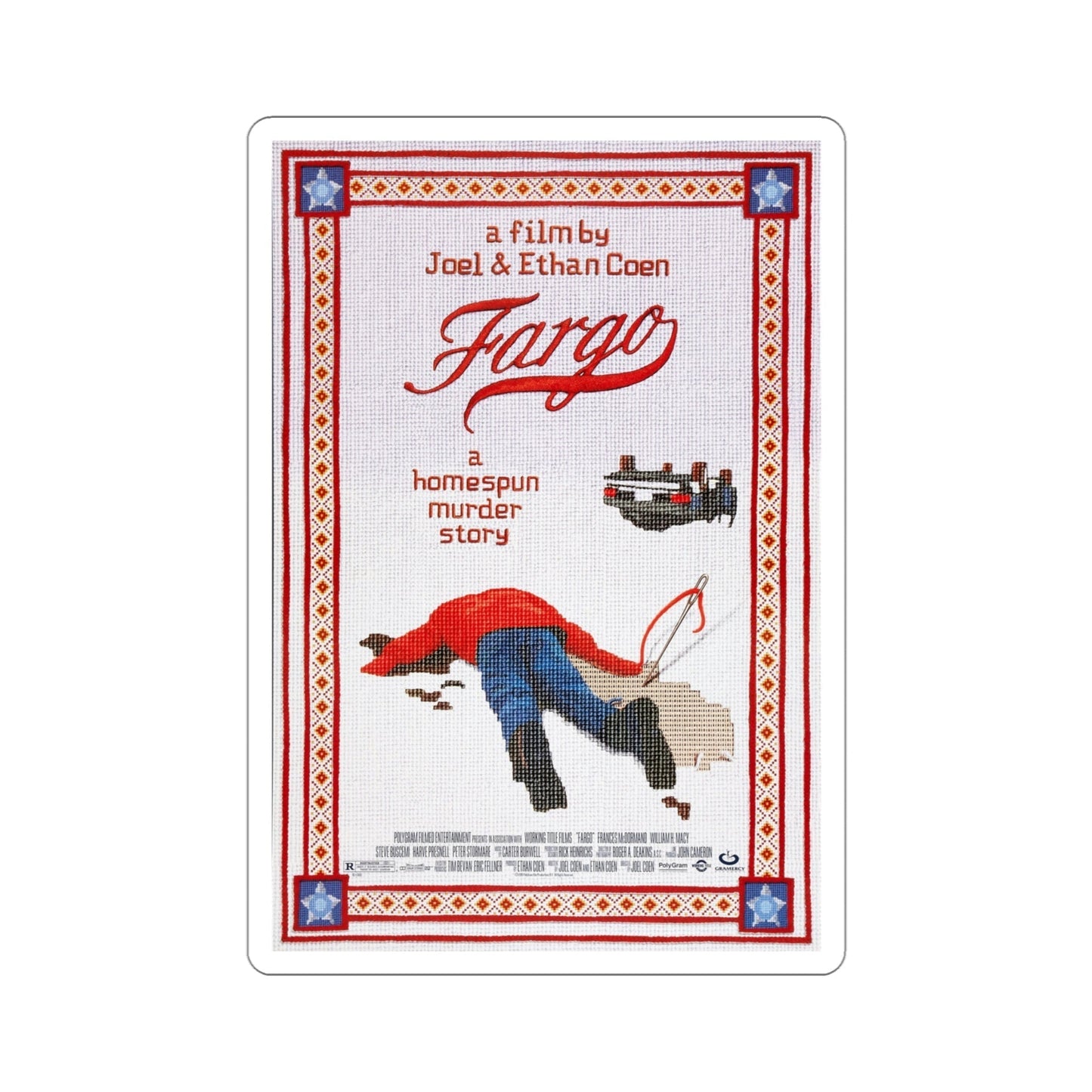 Fargo 1996 Movie Poster STICKER Vinyl Die-Cut Decal-4 Inch-The Sticker Space