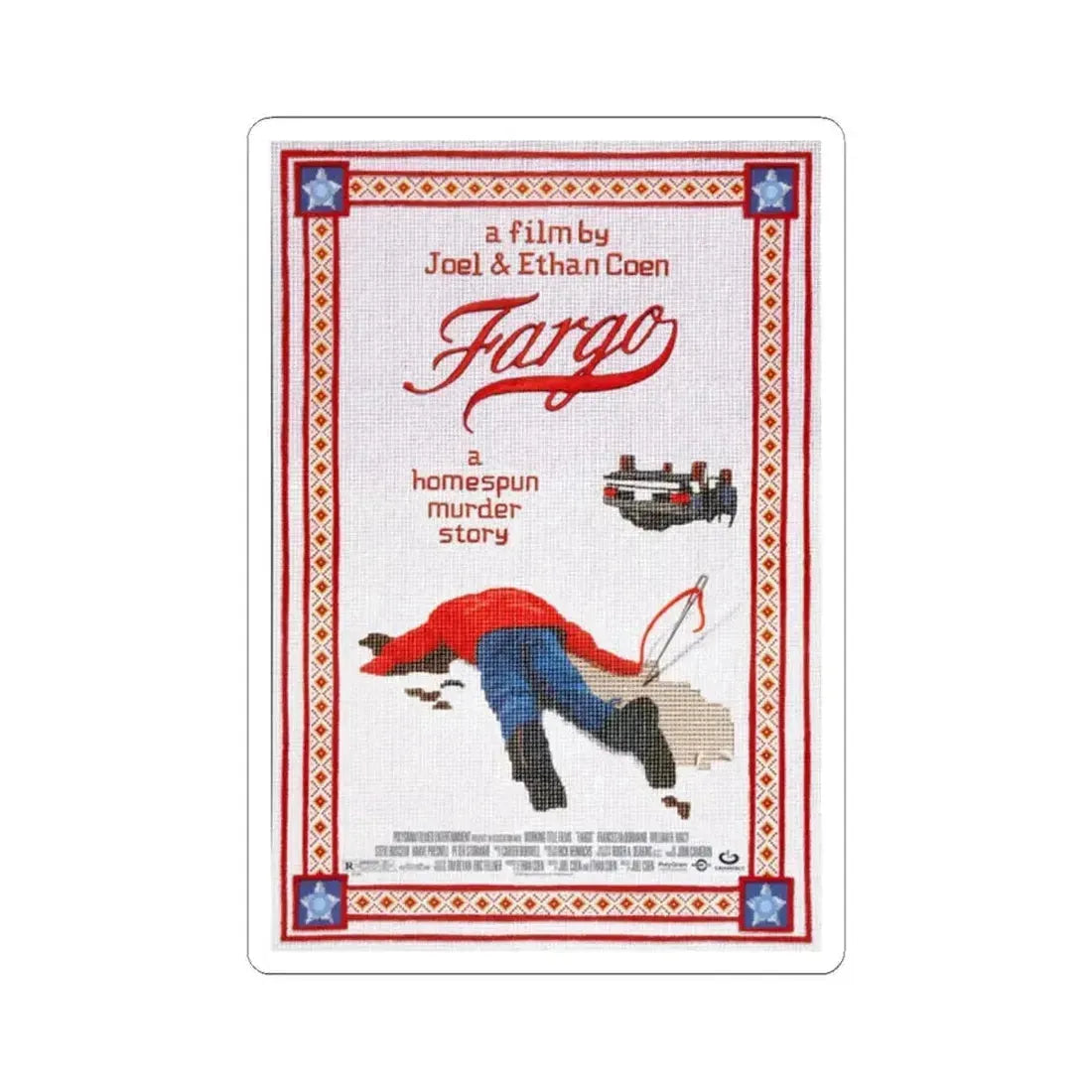 Fargo 1996 Movie Poster - STICKER Vinyl Kiss-Cut Decal 2 Inch White - The Sticker Space