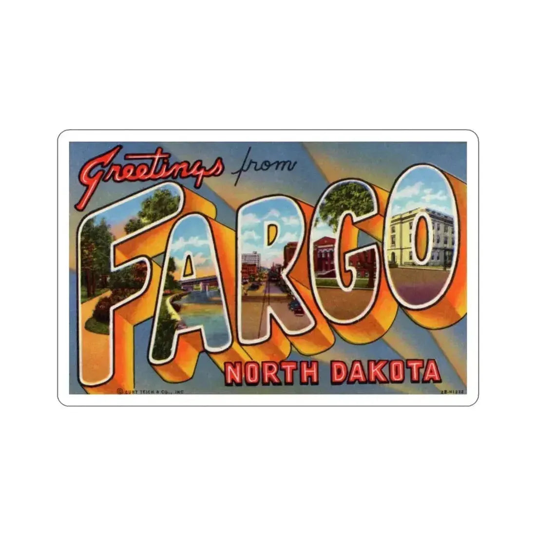 Fargo North Dakota (Greeting Cards) STICKER Vinyl Die-Cut Decal 4 Inch - The Sticker Space
