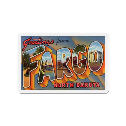 Fargo North Dakota (Greeting Postcards) Die-Cut Magnet-4" x 4"-The Sticker Space