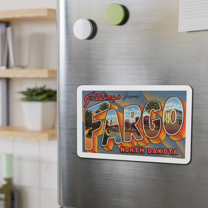 Fargo North Dakota (Greeting Postcards) Die-Cut Magnet-The Sticker Space